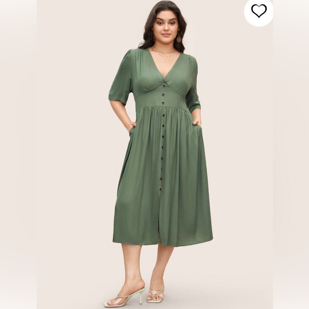 BloomChic Green Midi Dress